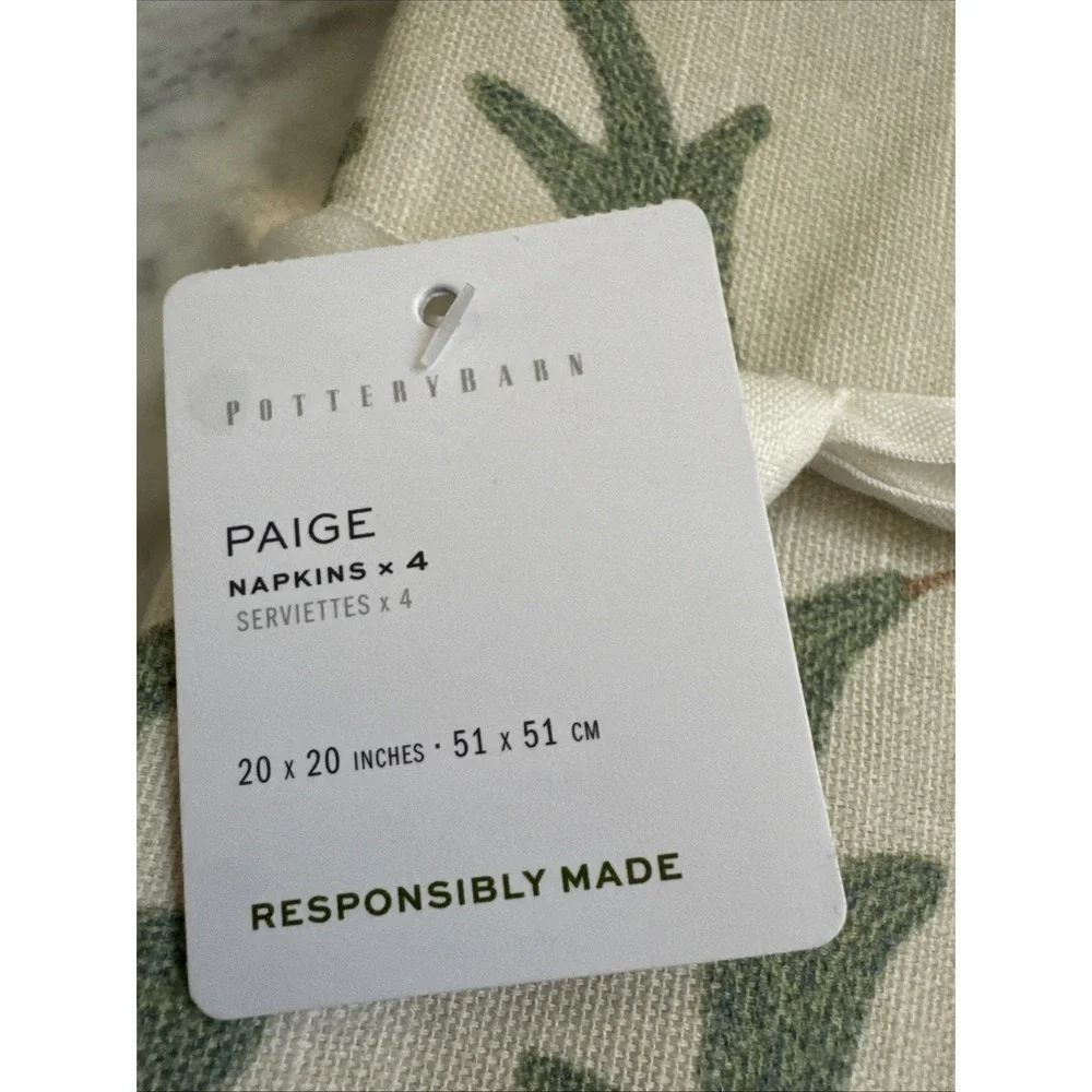 Pottery Barn PAIGE SUZANI Set of 4 napkins NEW w/tags